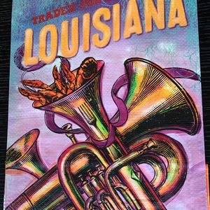 2 Trader Joe’s Louisiana reusable shopping totes /bags  NWT